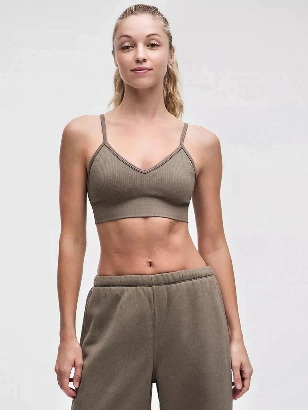 Lululemon Ebb to stress bra light support, B/C cup with color (Cypress Forest) .